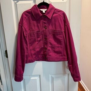 Old Navy Orchid Pink Cotton Trucker Jacket
